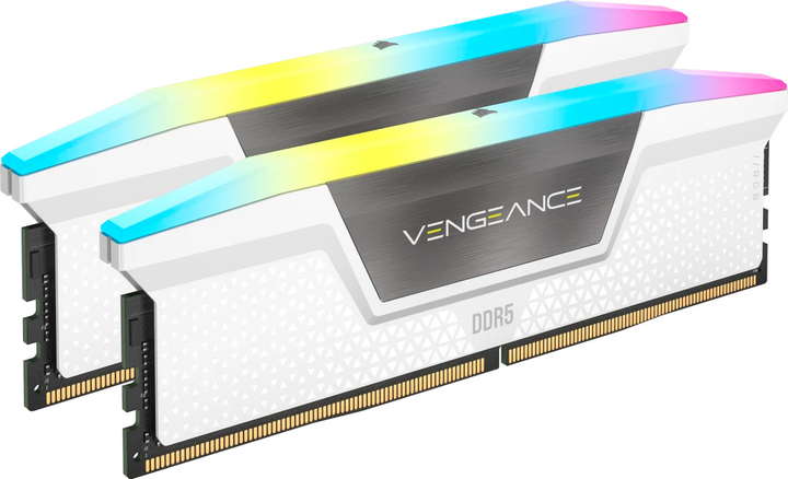 Pamięć RAM Corsair DDR5-6400 65536MB PC5-51200 (Kit of 2x32768) Vengeance RGB White (CMH64GX5M2B6400C32W) - obraz 2