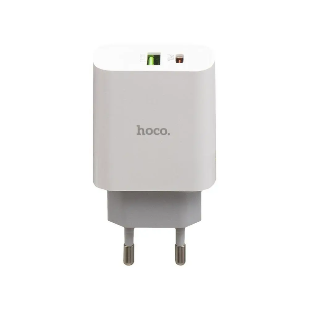 Сетевое зарядное устройство HOCO C80A Rapido PD20W+QC3.0 charger(EU) white - Фото 2 Сетевое зарядное устройство HOCO C80A Rapido PD20W+QC3.0 charger(EU) white - изображение 2