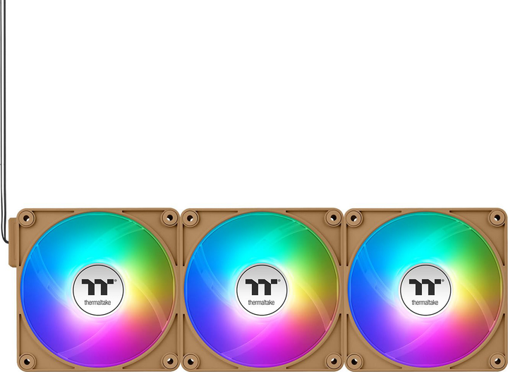 Zestaw wentylatorów Thermaltake CT120 EX Reverse ARGB Sync (3-Fan Pack) Gravel Sand (CL-F224-PL12GS-A) - obraz 3