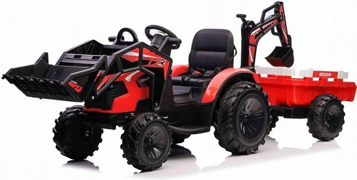 Traktor elektryczny dla dzieci Ramiz 720-T Czerwony (5903864952322) - obraz 2
