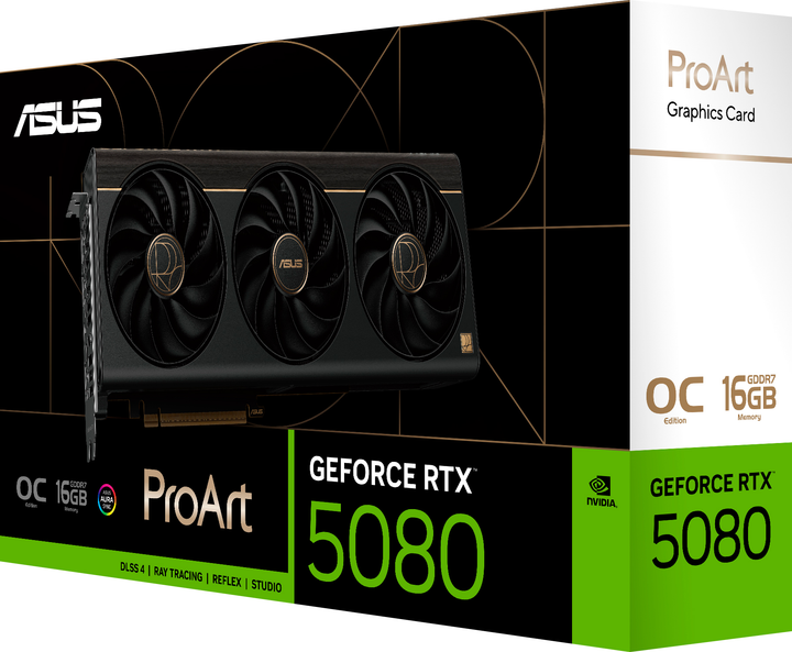 Відеокарта ASUS PCI-Ex GeForce RTX 5080 ProArt OC Edition 16GB GDDR7 (256bit) (2730/30000) (HDMI, 2 x DisplayPort, USB Type-C) (PROART-RTX5080-O16G) - зображення 16