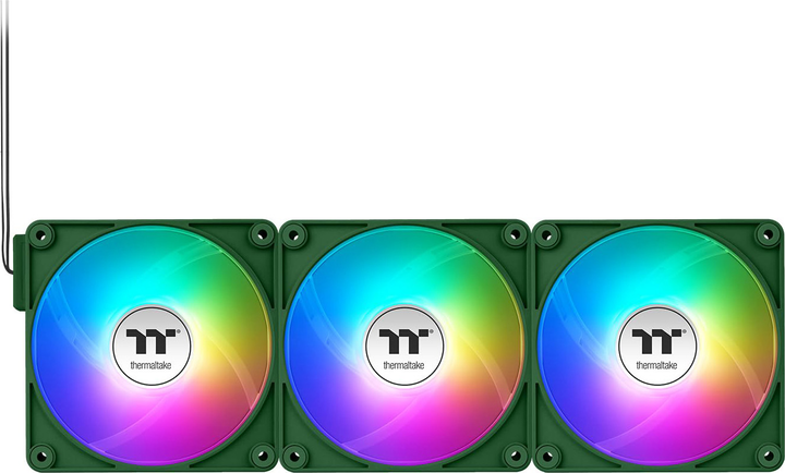 Zestaw wentylatorów Thermaltake CT120 EX Reverse ARGB Sync (3-Fan Pack) Racing Green (CL-F226-PL12RG-A) - obraz 2