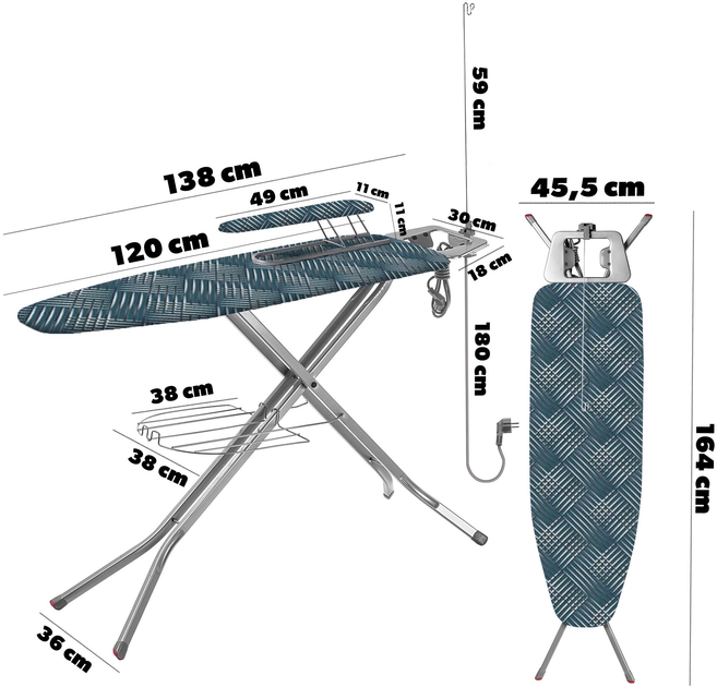 Прасувальна дошка Kadax 120 x 38 см (5903699489451) - зображення 4