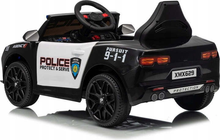 Buggy elektryczny dla dzieci Ramiz Policja 911 Agency Czarny (5903864984941) - obraz 2