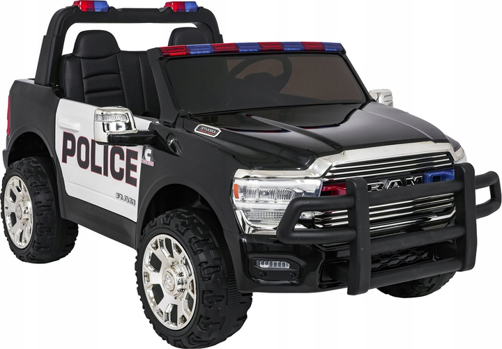 Електричний автомобіль для дітей RAM 3500 Поліція Чорний (5903864984590) - зображення 1