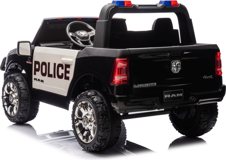 Електричний автомобіль для дітей RAM 3500 Поліція Чорний (5903864984590) - зображення 2