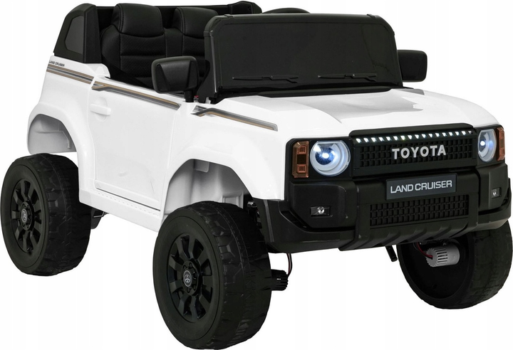 Samochód terenowy elektryczny dla dzieci Ramiz Toyota Land Cruiser Prado Biały (5903864983517) - obraz 1