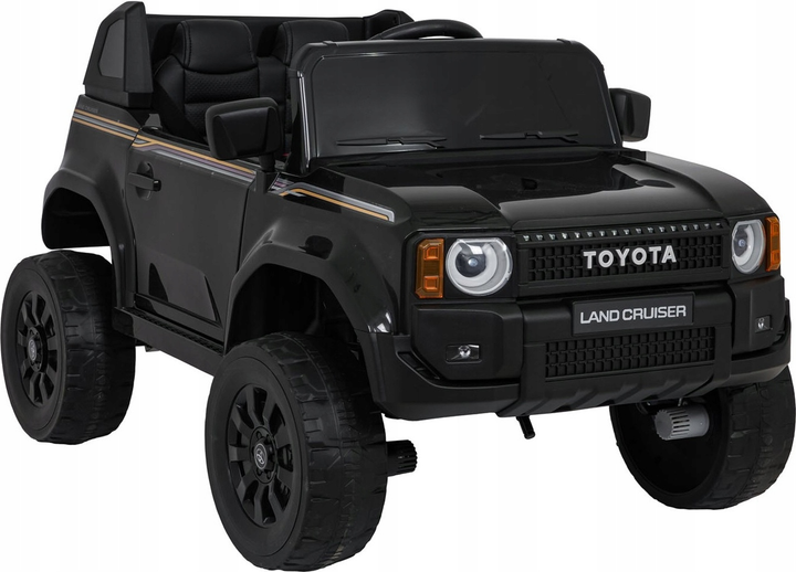 Samochód terenowy elektryczny dla dzieci Ramiz Toyota Land Cruiser Prado Czarny (5903864983500) - obraz 1