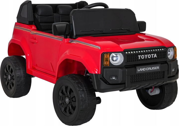 Samochód terenowy elektryczny dla dzieci Ramiz Toyota Land Cruiser Prado Czerwony (5903864983470) - obraz 1