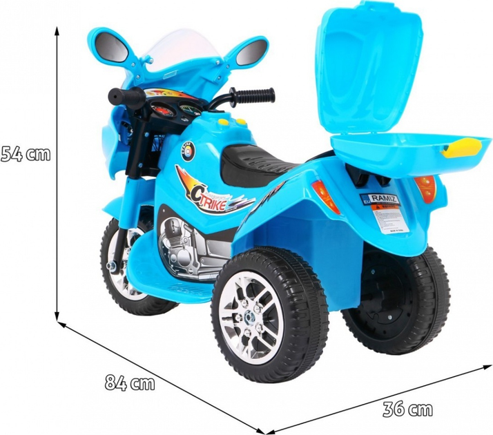 Motor elektryczny dla dzieci Ramiz BJX-088 trójkołowy Niebieski (5903864906912) - obraz 3