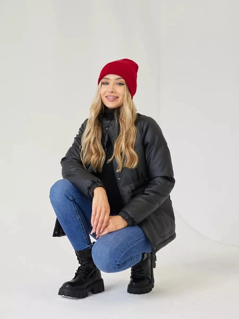 Вязаная шапка бини Лопата NEW One-size Красный - Фото 12 Вязаная шапка бини Лопата NEW One-size Красный - изображение 12