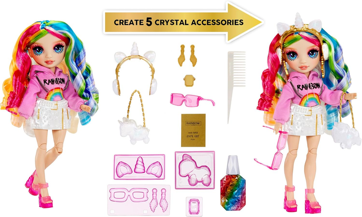 Лялька Rainbow High Creative Crystals Fashion Doll Amaya (121411) (0035051121411) - зображення 3