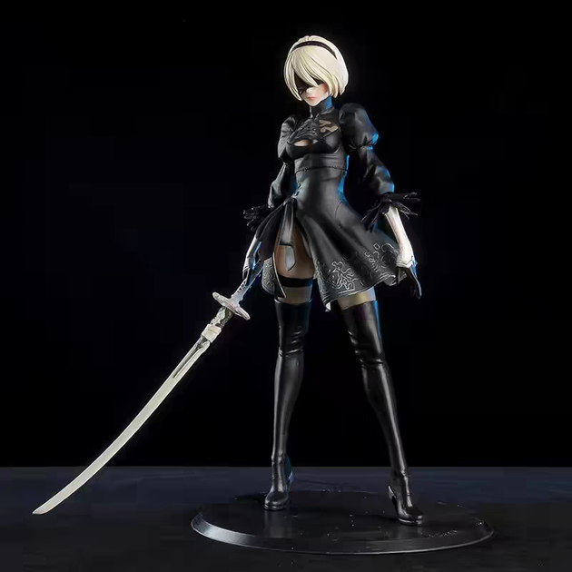 Аниме фигурка 27 см NieR: Automata 2B статуэтка с мечом из видеоигры, очень большая красивая - Фото 1 Аниме фигурка 27 см NieR: Automata 2B статуэтка с мечом из видеоигры, очень большая красивая - изображение 1