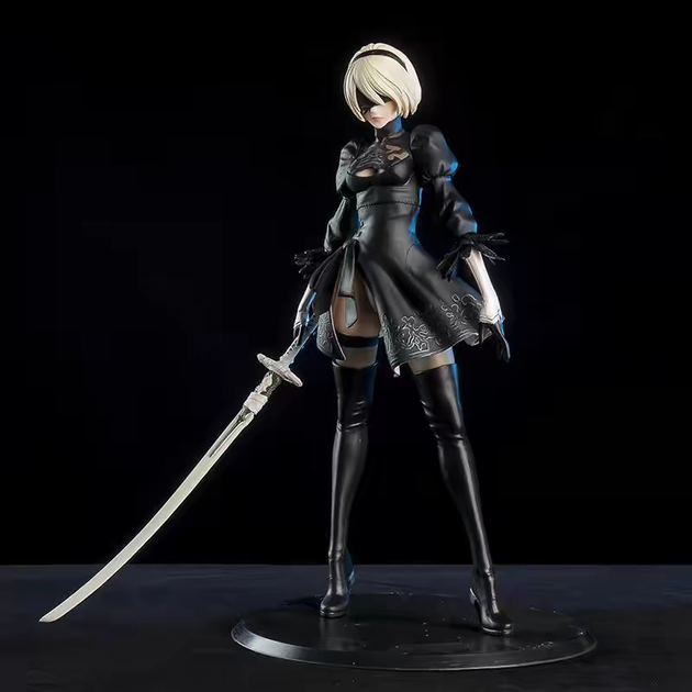 Аниме фигурка 27 см NieR: Automata 2B статуэтка с мечом из видеоигры, очень большая красивая - Фото 4 Аниме фигурка 27 см NieR: Automata 2B статуэтка с мечом из видеоигры, очень большая красивая - изображение 4
