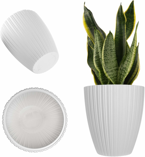 Doniczka z wkładem Kadax Biała 40 cm (5903699497487) - obraz 7