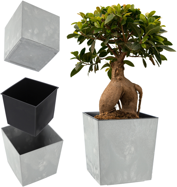 Doniczka z wkładem Kadax Szara 30 cm (5903699495247) - obraz 7