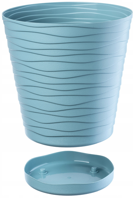 Doniczka z podstawką Kadax Turkusowa 30 cm (5903699403921) - obraz 2