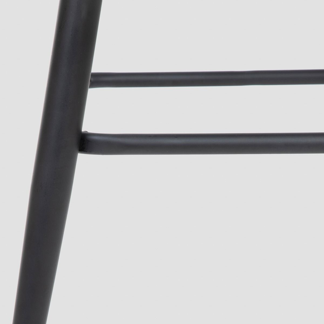 Hoker barowy Homla Hana Reducido welurowy Czarny 44 x 52 x 89 cm (5906496708503) - obraz 5