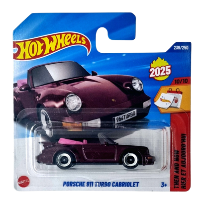 Машинка Базовая Hot Wheels Porsche 911 Turbo Cabriolet Then