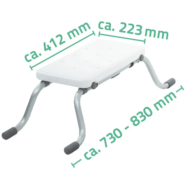 Siedzisko do wanny/podnóżek Ridder Eco, biały (4006956951317) - obraz 7