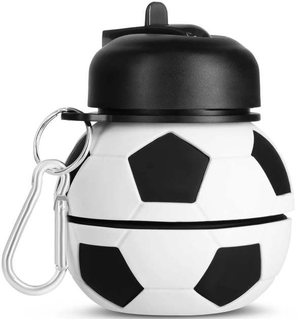 Butelka na wodę Nils Camp NC4104 Silikonowa, składana 550 ml Football (5908261683039) - obraz 2