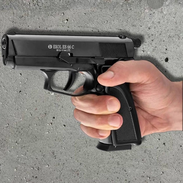 Пневматичний пістолет Ekol ES 66 Compact (метал) + 100 кульок + 2 шт балон СО2 - изображение 7