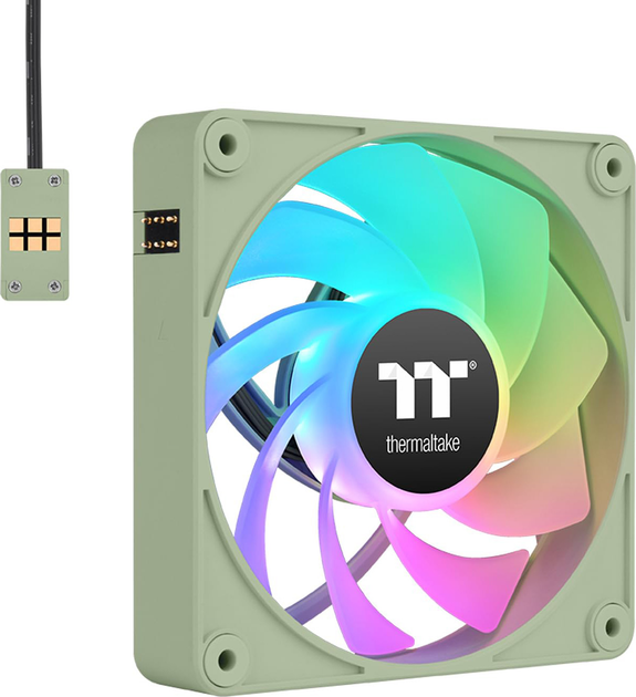 Zestaw wentylatorów Thermaltake CT140 EX Reverse ARGB Sync (3-Fan Pack) Matcha Green (CL-F199-PL14MG-A) - obraz 2