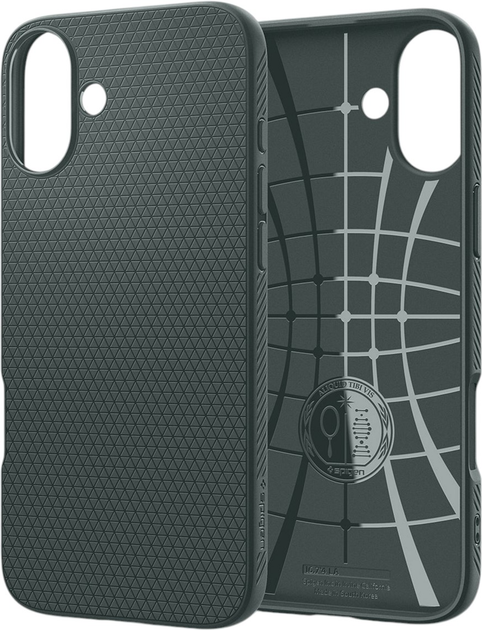 Etui Spigen Liquid Air do Apple iPhone 16 Abyss Green (8809971230919) - obraz 4