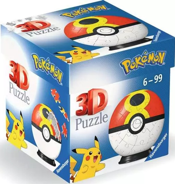 Пазл 3D Ravensburger Pokemon Repeat Ball 55 елементів 11628 (4005556116287) - зображення 3