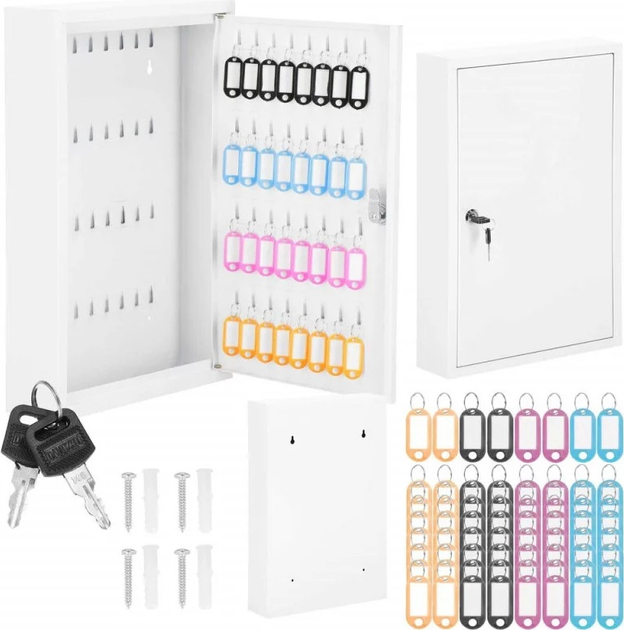 Kasetka na klucze Springos biała stal (HA5035) (5907719430577) - obraz 7