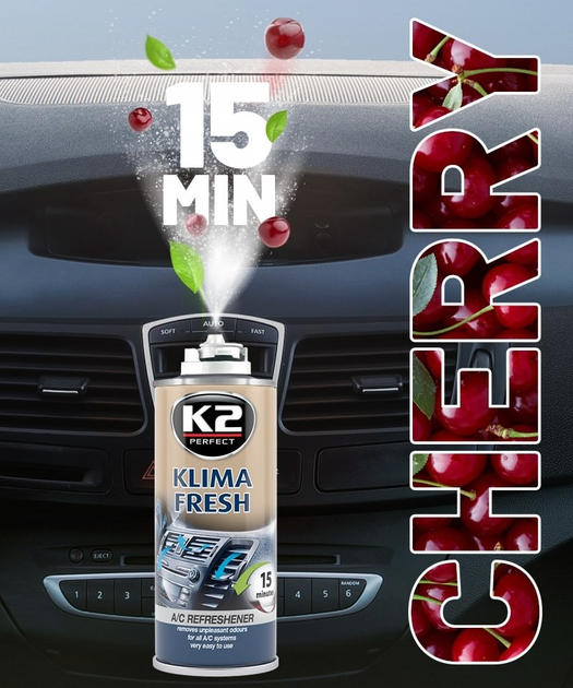 Spray do odświeżania klimatyzacji K2 Klima Fresh Cherry 150 ml (5906534016461) - obraz 4
