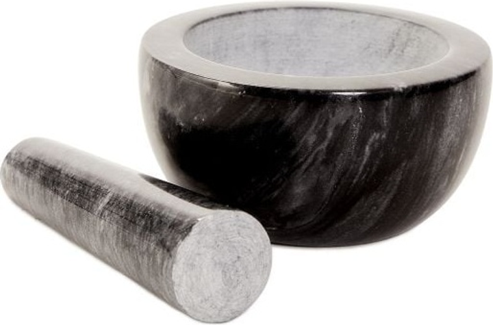 Ступка кухонна Homla Marble мармурова Чорна 12 см (5904183854199) - зображення 5