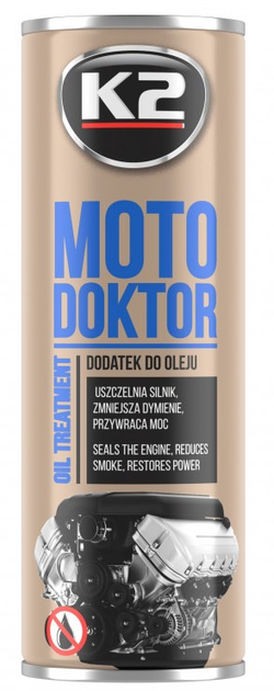 Dodatek do oleju silnikowego z uszczelniaczem K2 Moto Doktor 443 ml (5906534015846) - obraz 1