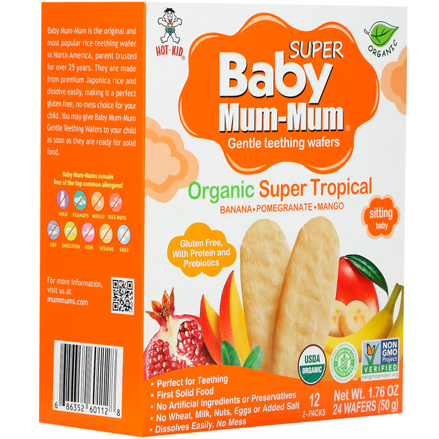 Вафли для мягкого прорезывания зубов Baby Mum-Mum тропические фрукты, 24 шт - изображение 11