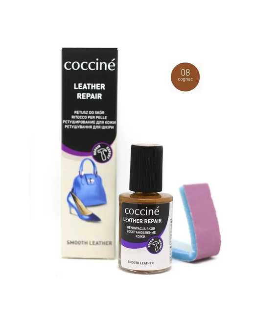 Корректор-реставратор Coccine Leather Repair для кожи, коньячный, 10 мл - Фото 1 Корректор-реставратор Coccine Leather Repair для кожи, коньячный, 10 мл - изображение 1