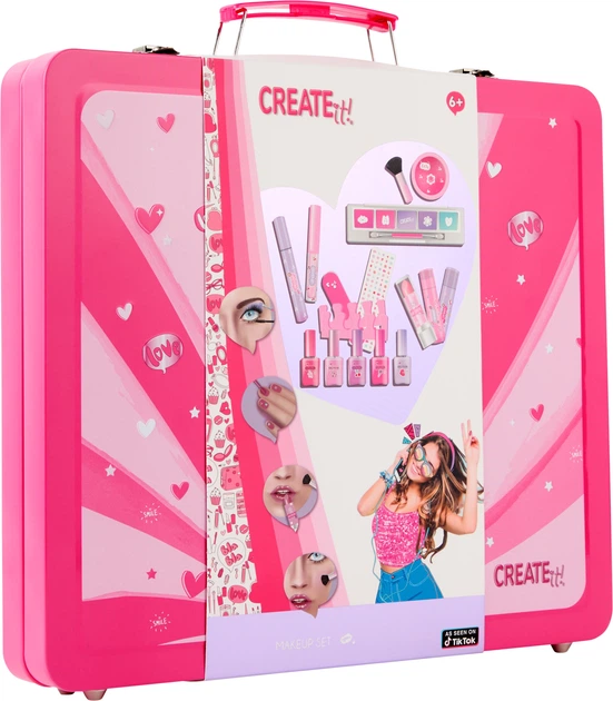 Набір дитячої косметики Create it! Неон/Глітер у кейсі TOYS884512 (8719668029583) - зображення 5
