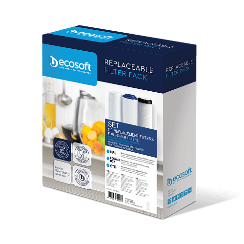 Комплект картриджів для потрійних фільтрів Ecosoft — набір катриджів для проточних фільтрів в комплекті 3 шт. - зображення 2