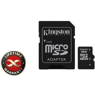 Карта пам'яті Kingston 8Gb microSDHC class 4 ОЕМ (SDC4/8GB) - Фото 1 Карта пам'яті Kingston 8Gb microSDHC class 4 ОЕМ (SDC4/8GB) - зображення 1