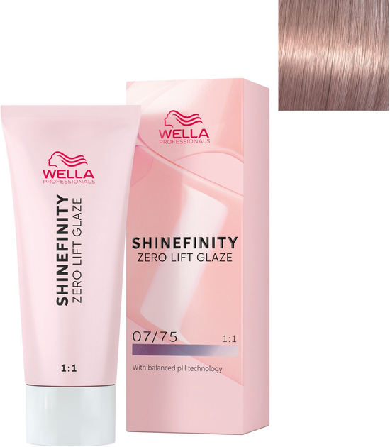 Гель-крем для тонування Wella Professionals Shinefinity Zero Lift Glaze 07/75 Raspberry Latte 60 мл (4064666058238) - зображення 1