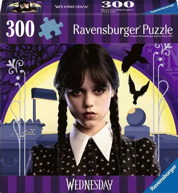 Puzzle Ravensburger Wednesday No Hug Zone 300 elementów 17575 (4005556175758) - obraz 1