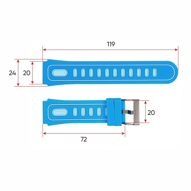 Ремінець для смарт годинника DF91 Blue - зображення 3