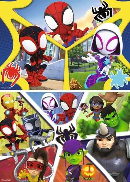 Puzzle Ravensburger Marvel Spidey and his Amazing Friends 2 × 24 elementy 5729 (4005556057290) - obraz 2