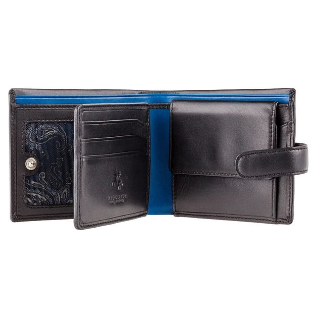 Гаманець чоловічий Visconti PM102 Leonardo c RFID (Black Blue) - Фото 2 Гаманець чоловічий Visconti PM102 Leonardo c RFID (Black Blue) - изображение 2
