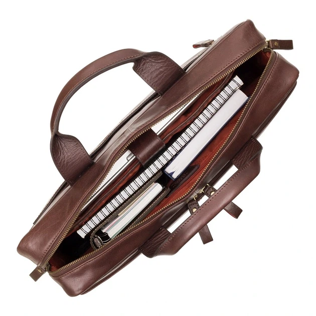Сумка чоловіча для ноутбука Visconti ML30 Hugo 13 (Brown) - изображение 5