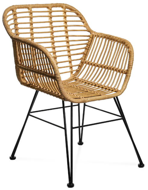 Krzesło plecione natyralne HOMLA 994825 JARDIN 57 x 62 x 81 cm (5902869994825) - obraz 1