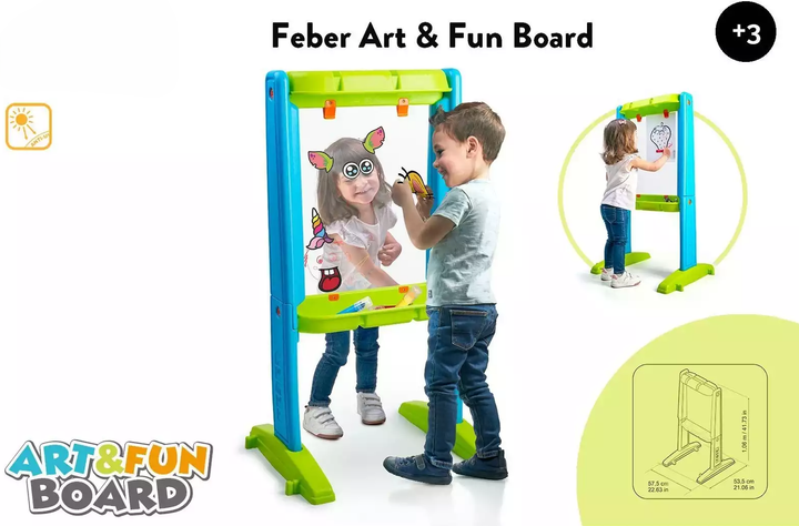 Tablica do rysowania Feber Art&Fun Dwustronna przezroczysta (8411845021921) - obraz 3