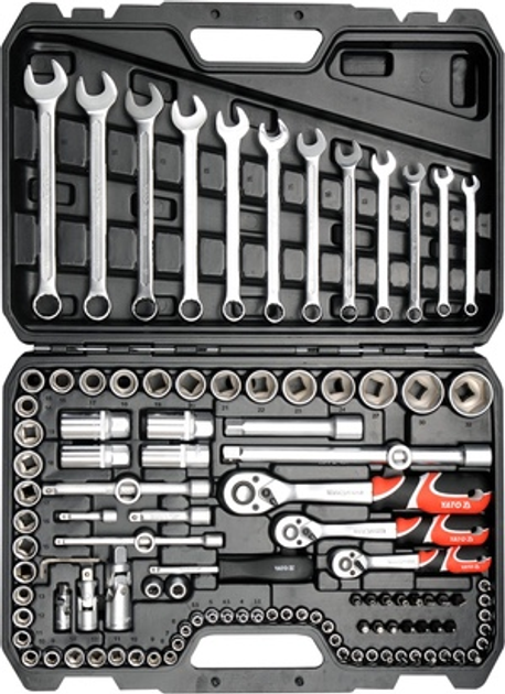 Zestaw narzędzi YATO 1/2", 1/4", 3/8", 111 elementów (YT-38831) - obraz 1