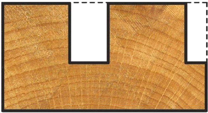 Frez do rowków Wolfcraft HSS 8 x 20 mm (3903000) - obraz 3
