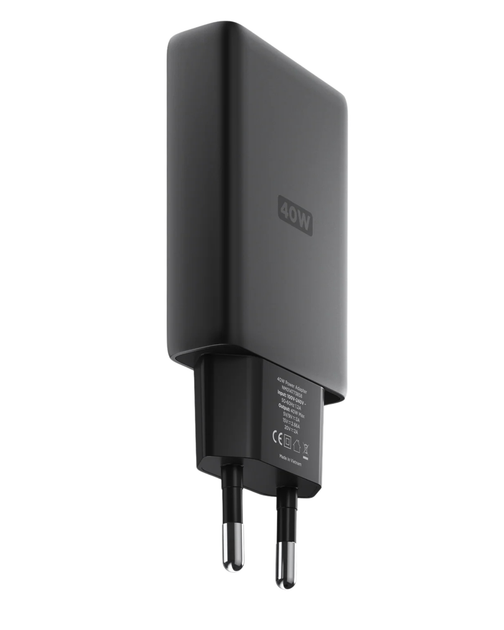 Мережевий зарядний пристрій Nomad USB-C GaN 40W Slim EU Power Adapter Carbide (NM014773858) - зображення 9