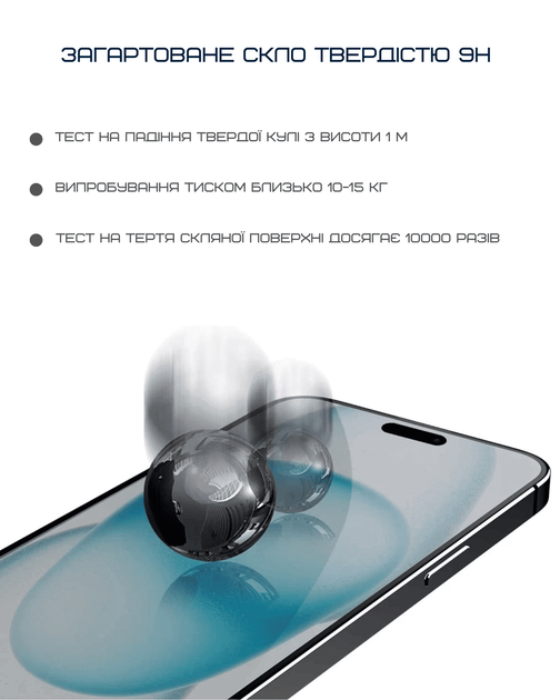 Защитное стекло Anank 2.5D 360° Privacy Glass for iPhone 16 Pro Max (2003208) - изображение 8